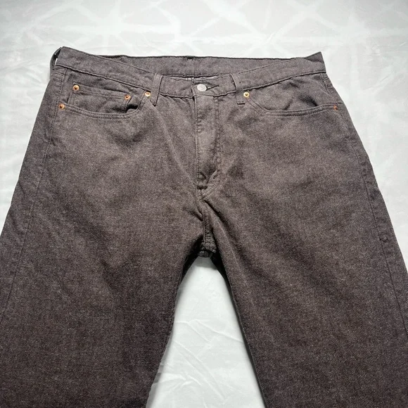 Levi's 505 Men’s pants Brown size 36X32 soft comfortable - Picture 2 of 14